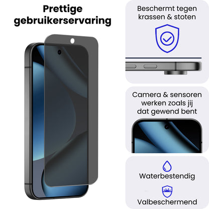 Google Pixel 11 Pro Screenprotector Gehard Glas - Privacy