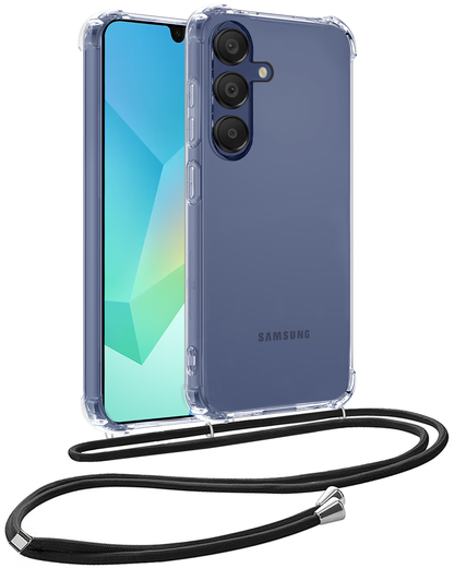 Samsung A16 Hoesje met Koord Backcover Shockproof - Transparant
