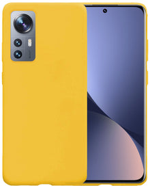 Xiaomi 12 Pro Hoesje Siliconen Backcover Lichtgewicht - Geel