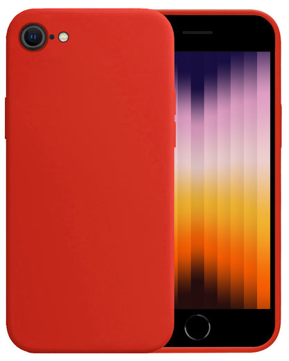 iPhone SE 2022 Hoesje Siliconen Backcover Lichtgewicht - Rood