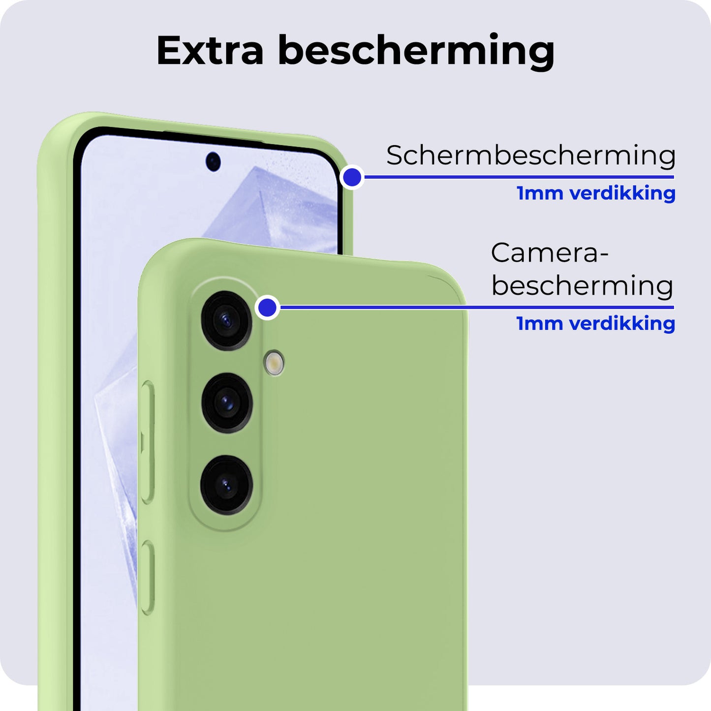 Samsung A35 Hoesje Siliconen - Groen