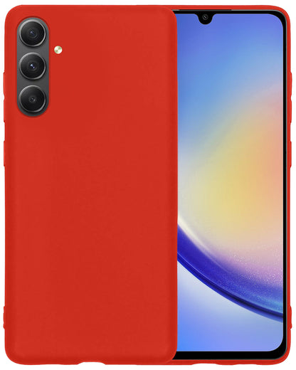 Samsung A34 Hoesje Siliconen - Rood