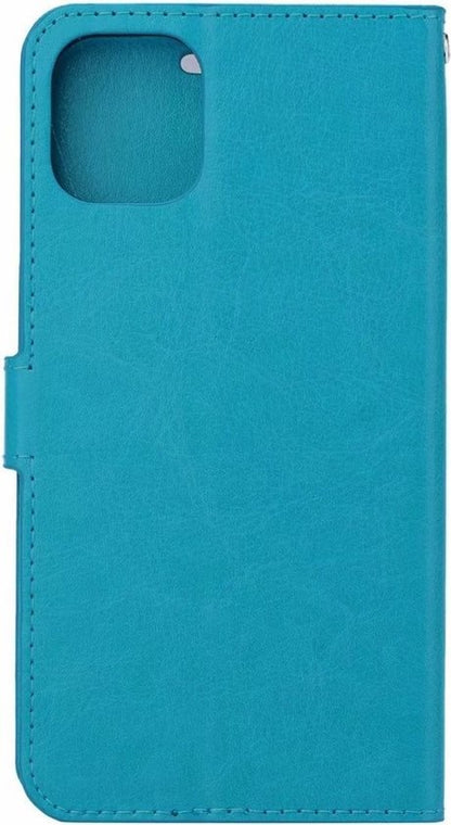 iPhone 11 Pro Hoesje Bookcase Cover met Kaarthouder - Turquoise