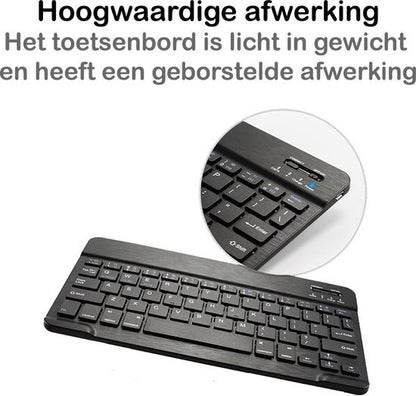 iPad 10.2 2019 Toetsenbord Hoes met Uitneembaar toetsenbord - Donkerblauw