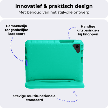 Samsung Galaxy Tab A9 Plus Kinderhoes Shockabsorberend Foam - Turquoise