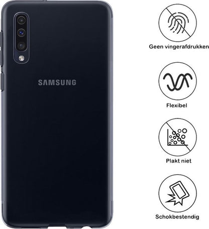 Samsung A50s Hoesje Siliconen Backcover Lichtgewicht - Transparant