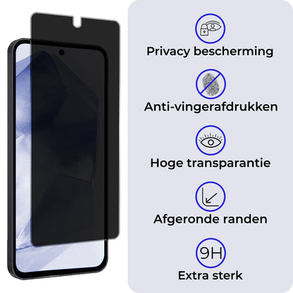 Samsung A55 Screenprotector Gehard Glas - Privacy