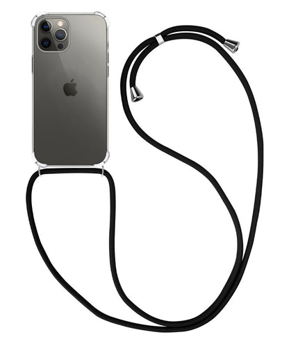 iPhone 13 Pro Hoesje met Koord Backcover Shockproof - Transparant