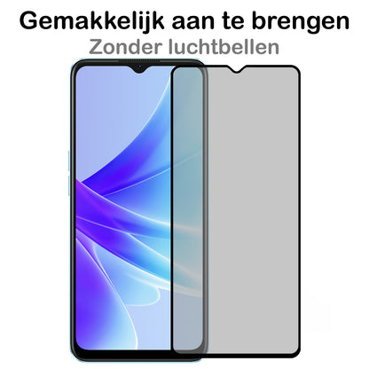 OPPO A17 Screenprotector Gehard Glas - Privacy