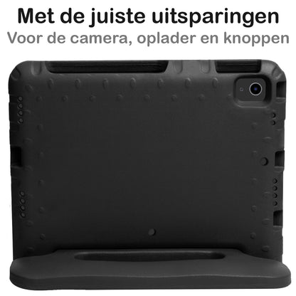 iPad Air 2022 Hoesje Kids Cover Bumper - Zwart