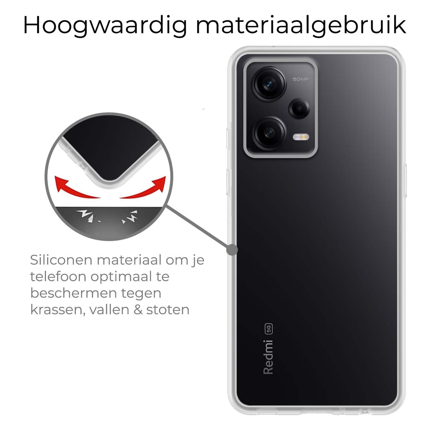 Xiaomi Redmi Note 12 Pro Hoesje Siliconen - Transparant