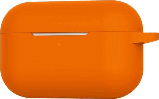 Airpods Pro Hoesje Siliconen met Clip - Oranje