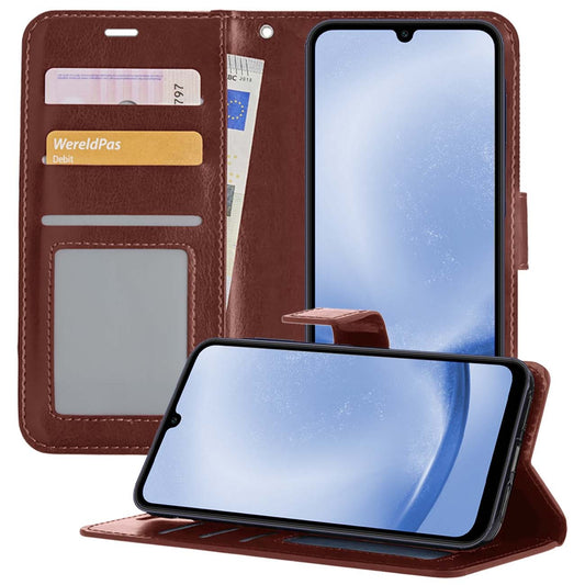 Samsung A25 Hoesje Book Case Kunstleer - Bruin