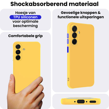 Samsung A26 Hoesje Siliconen Backcover Lichtgewicht - Geel