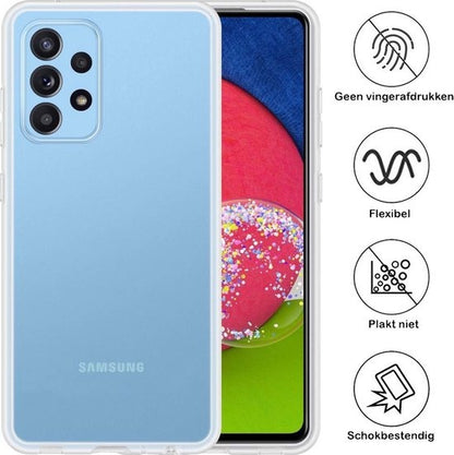 Samsung A52s Hoesje Siliconen Backcover Lichtgewicht - Transparant