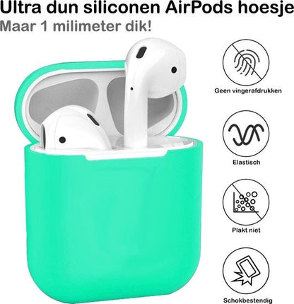 AirPods 1 Hoesje Siliconen Lichtgewicht - Turquoise