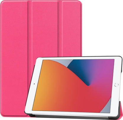 iPad 10.2 2020 Trifold Bookcase Hoes - Roze