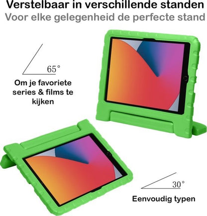iPad 10.2 2019/2020 Kinderhoes Shockabsorberend Foam - Groen