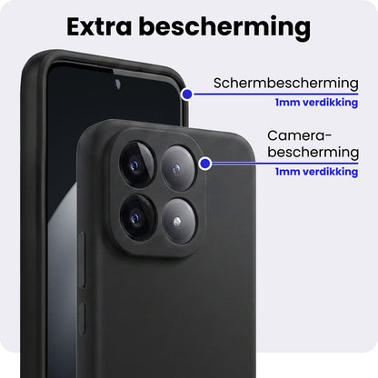 Xiaomi 15T Hoesje Siliconen Backcover Lichtgewicht - Zwart