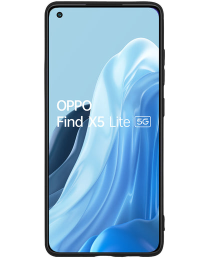 OPPO Find X5 Lite Hoesje Siliconen - Zwart