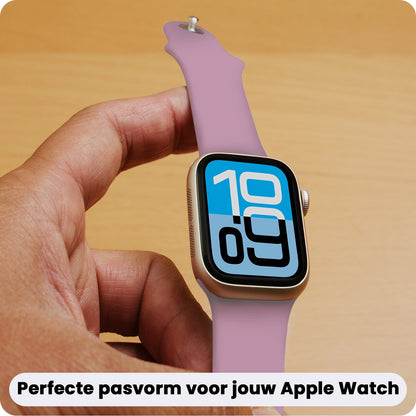 Apple Watch 1, 2, 3, 4, 5, 6, 7, 8, 9, SE - 38/40/41 mm Bandje Siliconen met verstelbare polsband - Lila