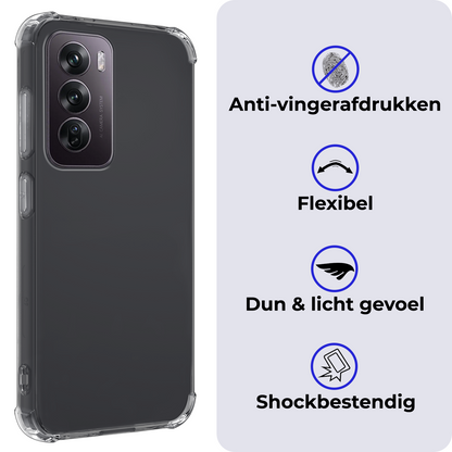 OPPO Reno 12 Pro Hoesje Shockproof Backcover Siliconen - Transparant
