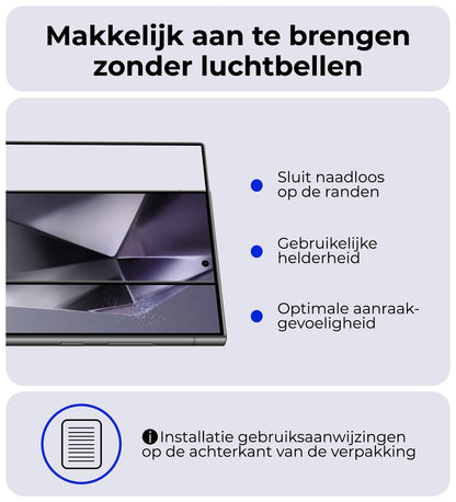 Samsung S24 Ultra Screenprotector Gehard Glas - Full Screen