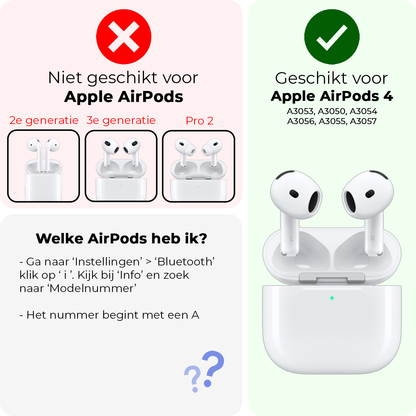 AirPods 4 Hoesje Siliconen Krasbestendig - Donkergroen