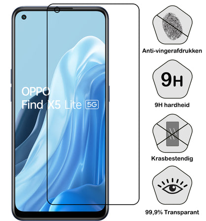 OPPO Find X5 Lite Screenprotector Gehard Glas - Anti-kras