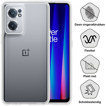OnePlus Nord CE 2 Hoesje Siliconen Backcover Lichtgewicht - Transparant