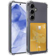 Samsung A55 Hoesje Kaarthouder Backcover Shockproof - Transparant