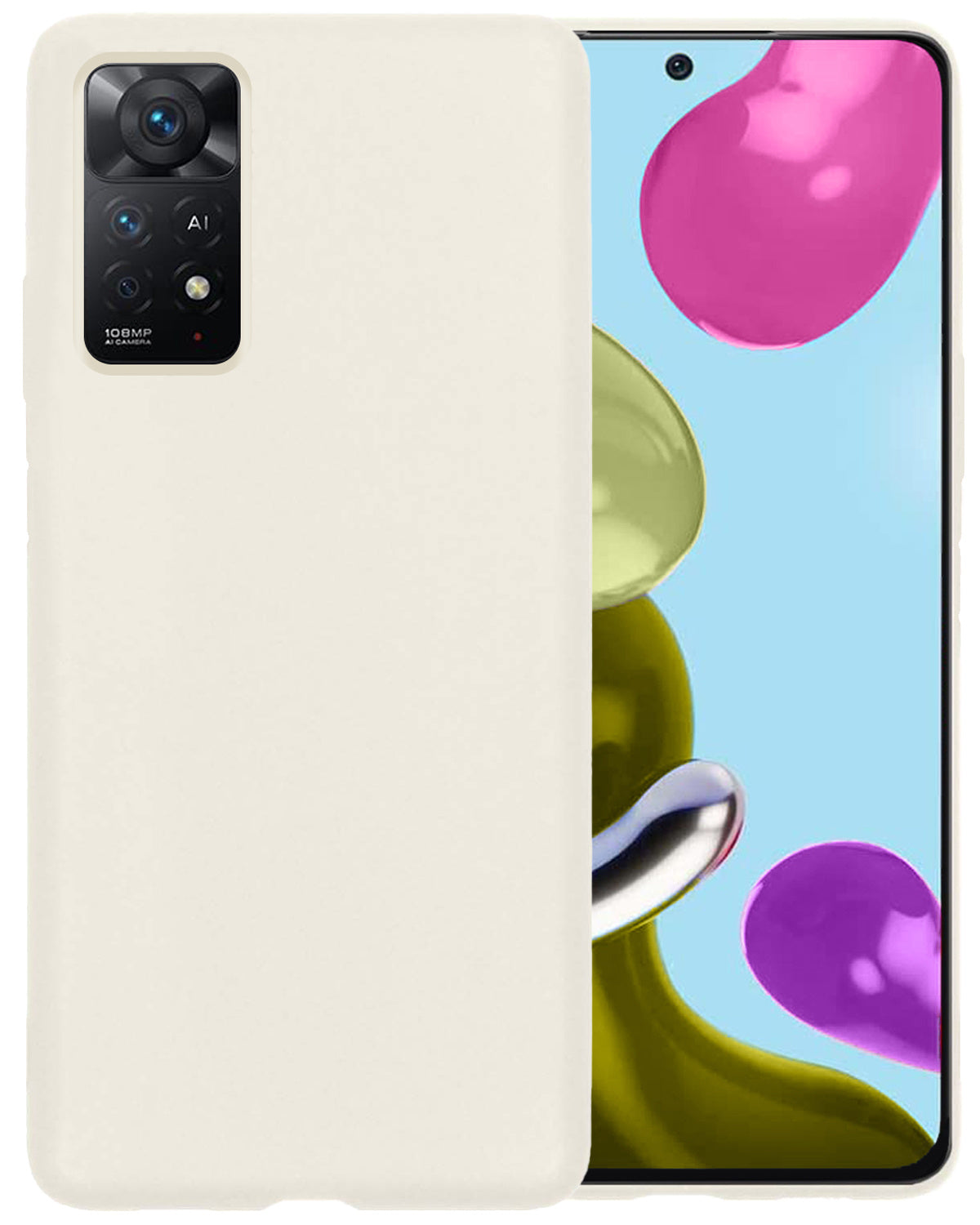 Xiaomi Redmi Note 11s Hoesje Siliconen - Wit