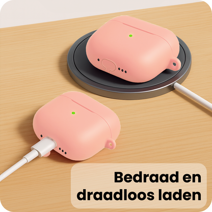AirPods Pro 3 Hoesje Siliconen Krasbestendig - Lichtroze