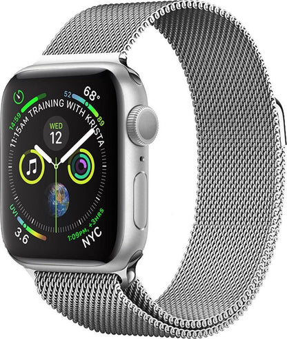 Polsbandje Met Magneetsluiting Geschikt voor Apple Watch 42/44 mm Bandje Milanees - Zilver