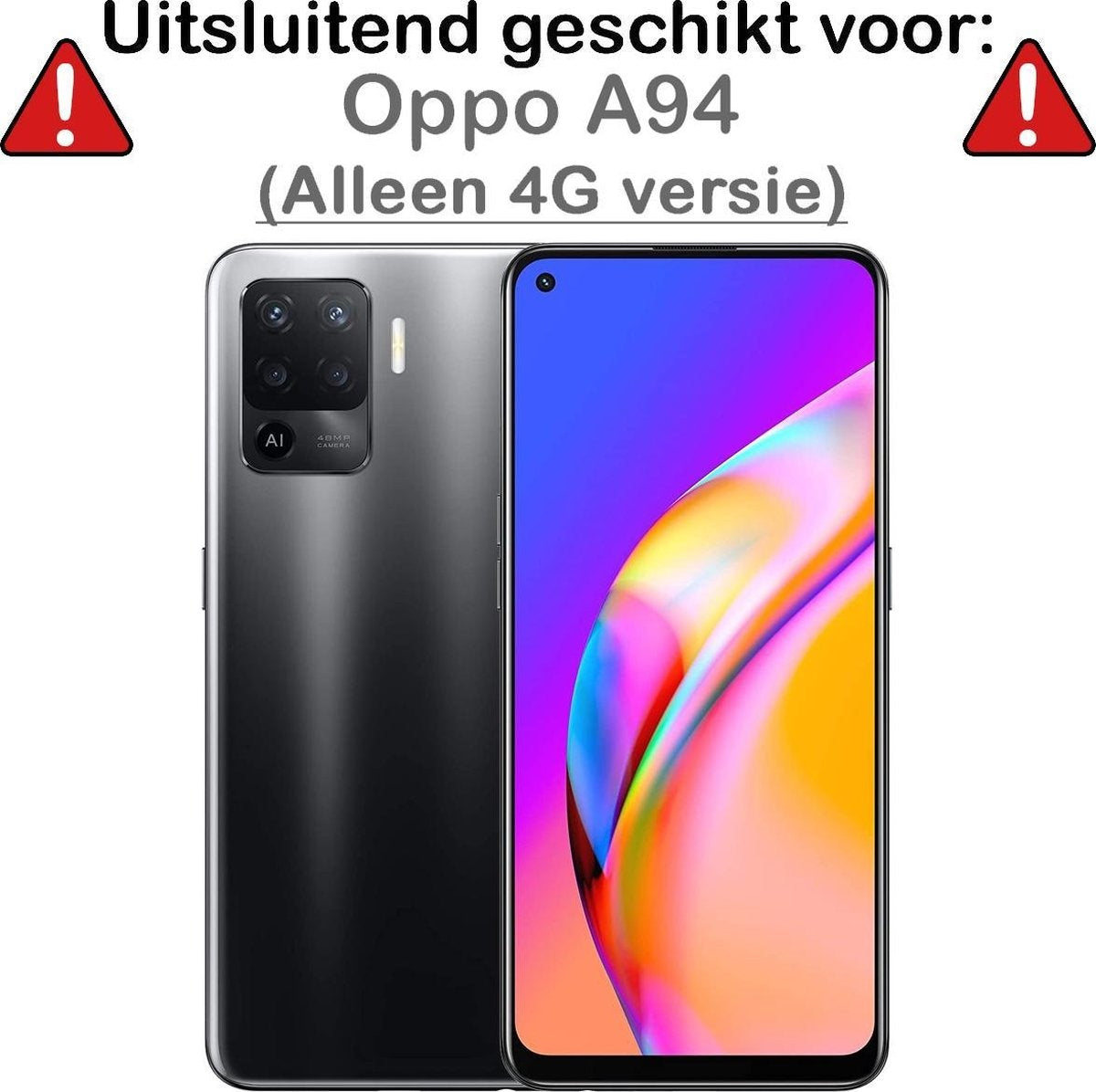 OPPO A94 Hoesje Shock Proof Siliconen - Transparant