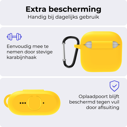 AirPods 4 Hoesje Siliconen Krasbestendig - Geel