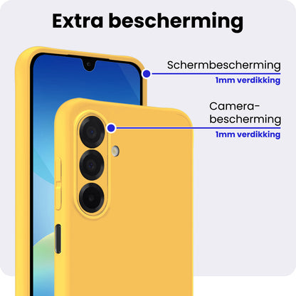 Samsung A26 Hoesje Siliconen Backcover Lichtgewicht - Geel