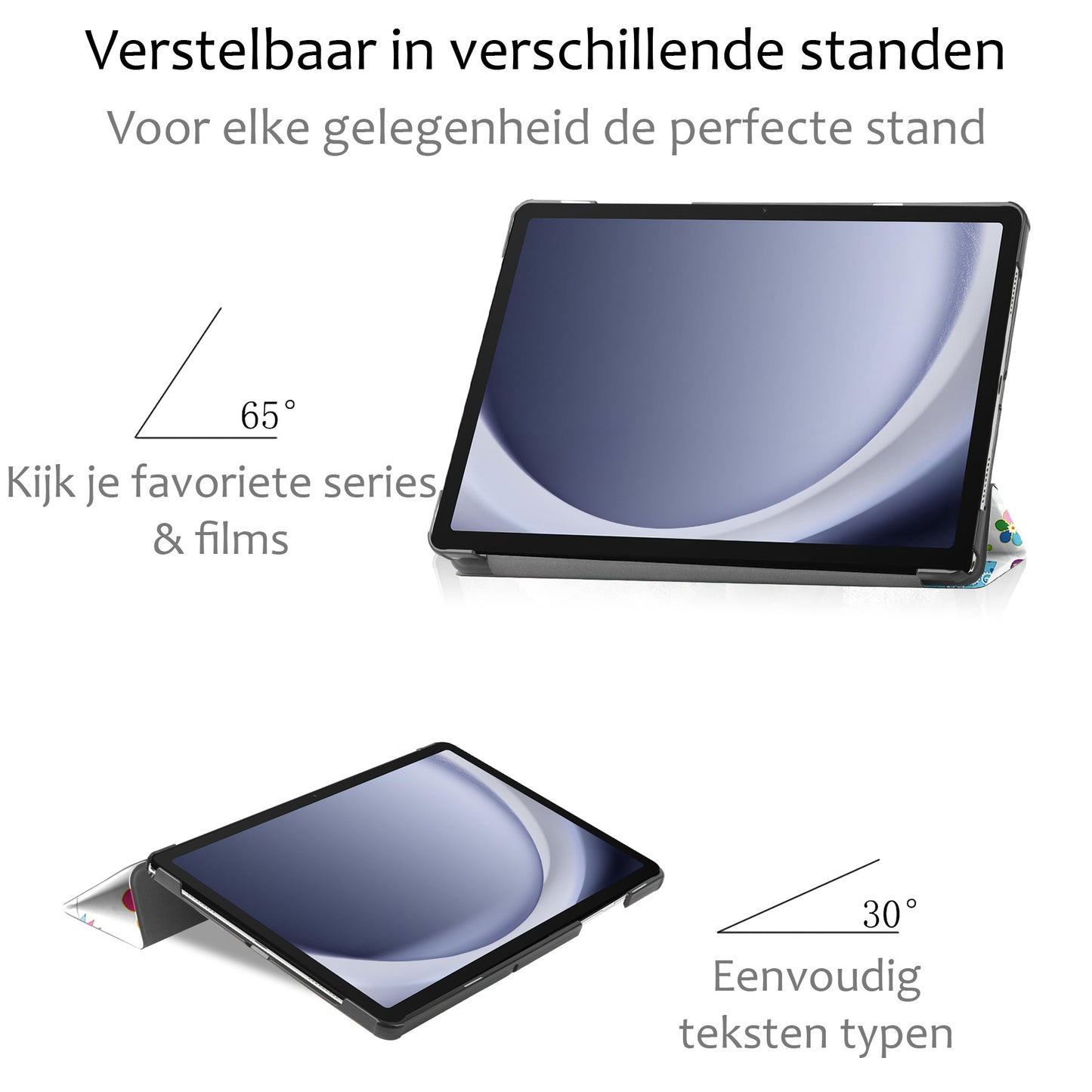 Samsung Galaxy Tab A9 Hoesje Book Case - Vlinders