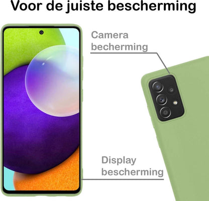 Samsung A52 Hoesje Siliconen Backcover Lichtgewicht - Groen