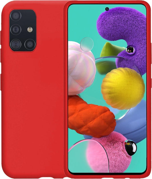 Samsung A51 Hoesje Siliconen - Rood