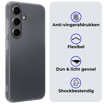 Samsung S23 FE Hoesje Siliconen Backcover Lichtgewicht - Transparant