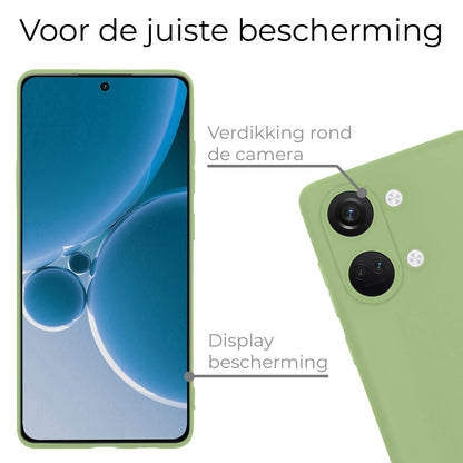 OnePlus Nord 3 Hoesje Siliconen Backcover Lichtgewicht - Groen