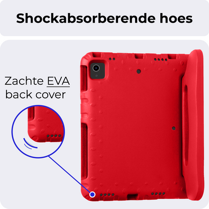 iPad Air 2024 / 2025 (11 inch) Kinderhoes Shockabsorberend Foam - Rood