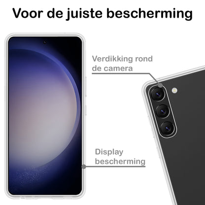Samsung S23 Plus Hoesje Siliconen Backcover Lichtgewicht - Transparant