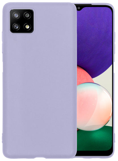 Samsung A22 4G Hoesje Siliconen - Lila