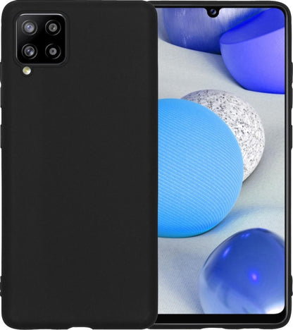 Samsung A42 Hoesje Siliconen Backcover Lichtgewicht - Zwart