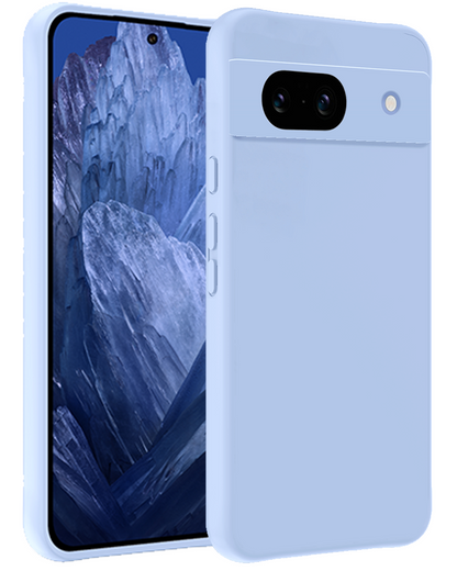 Google Pixel 8a Hoesje Siliconen Backcover Lichtgewicht - Lichtblauw