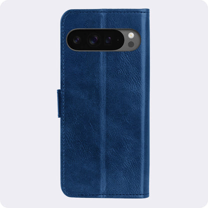 Google Pixel 10 Pro Hoesje Bookcase Cover met Kaarthouder - Donkerblauw