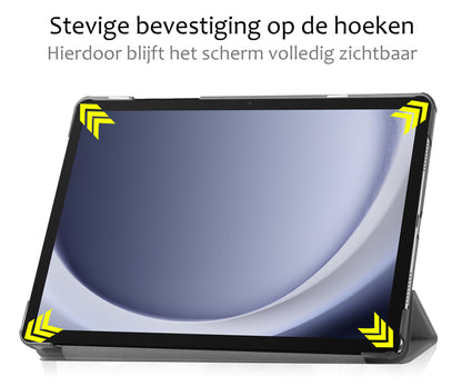 Samsung Galaxy Tab A9 Trifold Bookcase Hoes - Grijs