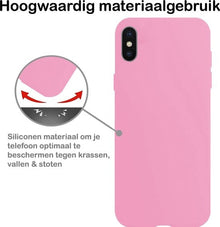 iPhone Xs Max Hoesje Siliconen Backcover Lichtgewicht - Lichtroze